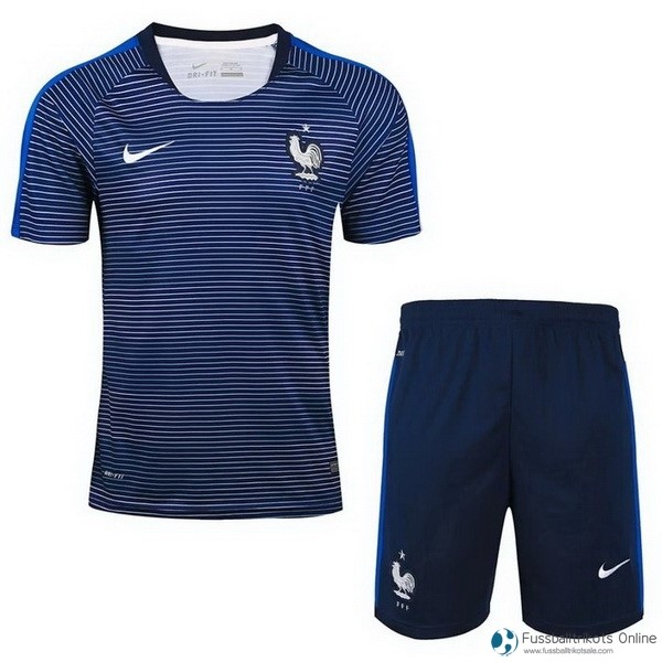 Frankreich Trainingsshirt Komplett Set 2018 Blau Weiß Fussballtrikots Günstig